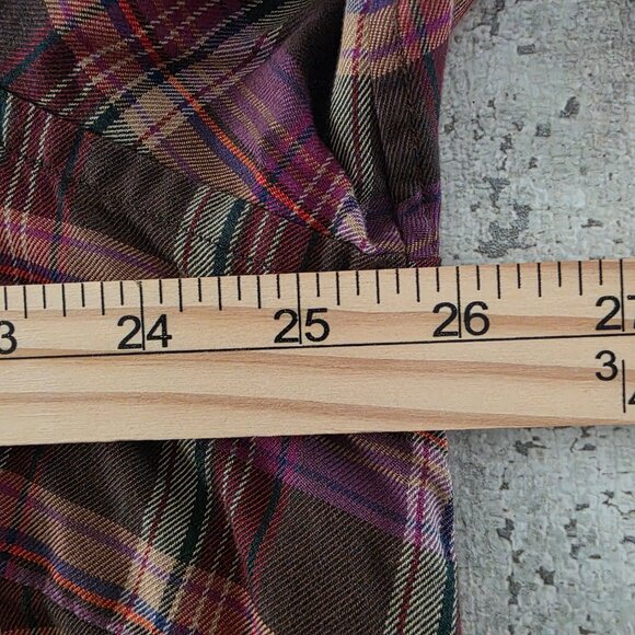 Lauren Ralph Lauren Women's Long-sleeved Button Up Plaid Cotton Shirt size 2X - Picture 7 of 7